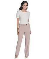 Calvin Klein Petite Crewneck Textured Knit Sweater