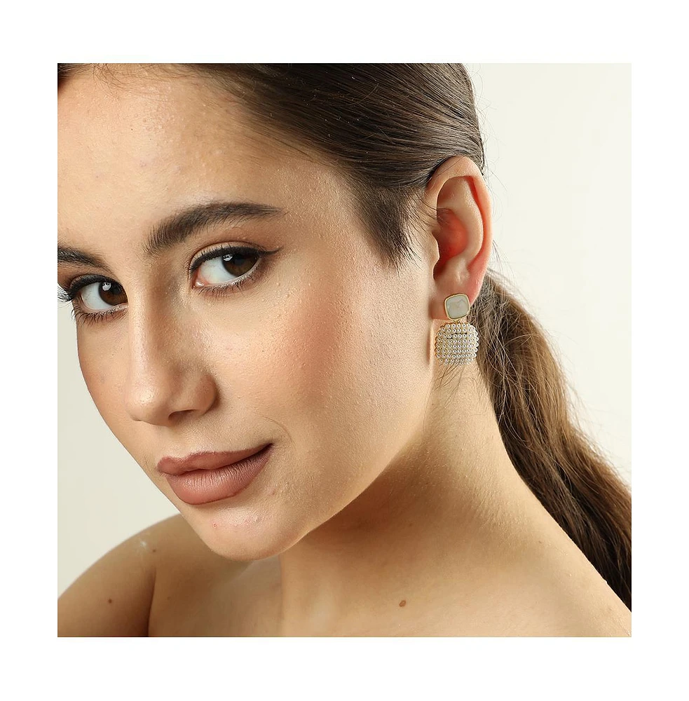 Sohi Women's Embellished Drop Earrings