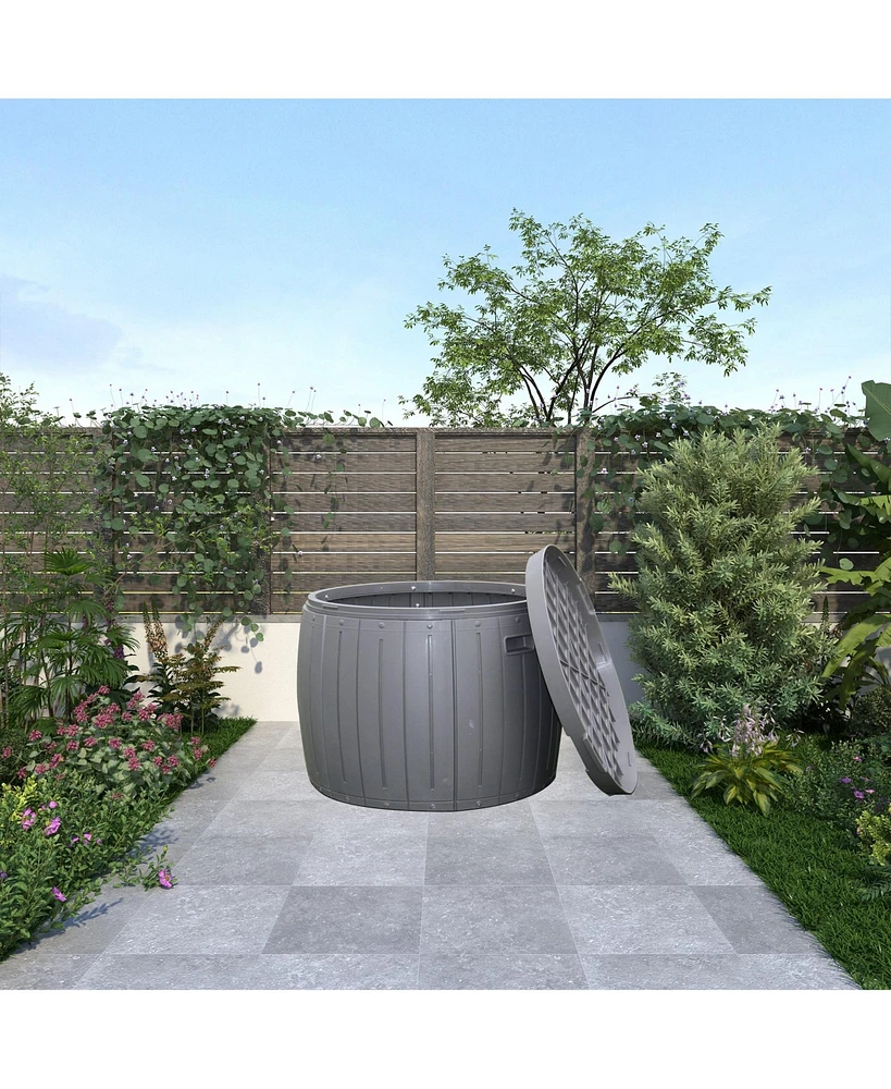 Mondawe Waterproof Round Deck Storage Bin (Hdpe Material)