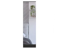 Depot E-shop Charlotte Xl Shoe Rack, Five Interior Shelves, Mirror, Single Door Cabinet