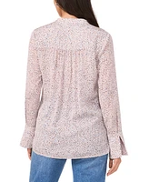 Vince Camuto Women's V-Neck Long-Bell-Sleeve Top