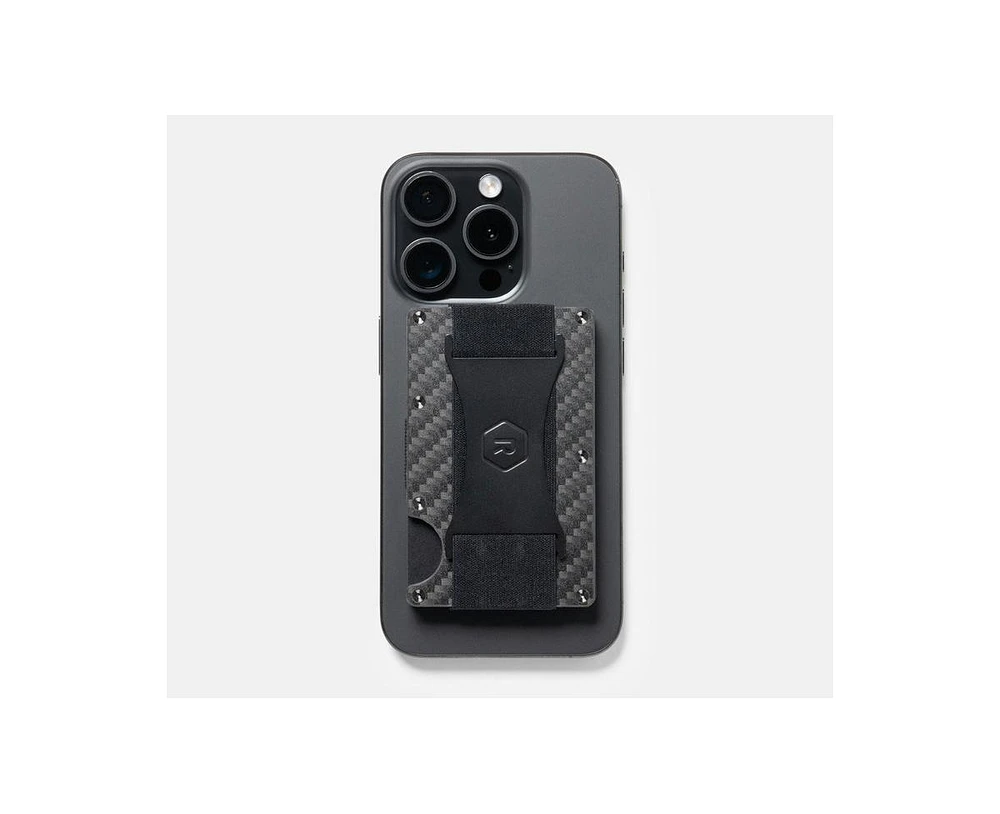 The Ridge Men's Ridge Wallet For Magsafe - Carbon Fiber 3k - Cash Strap