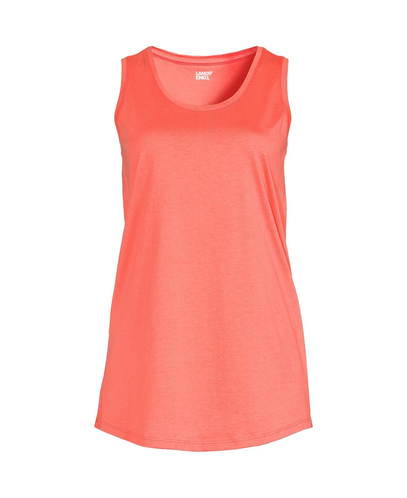 Lands' End Women's Plus Supima Cotton Tunic Tank Top