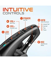 Delton Wireless Headset for Computer with Charging Case, Bluetooth Headset with Noise-Cancelling Mic, Specially Designed for Ms Team, Zoom, Google Mee