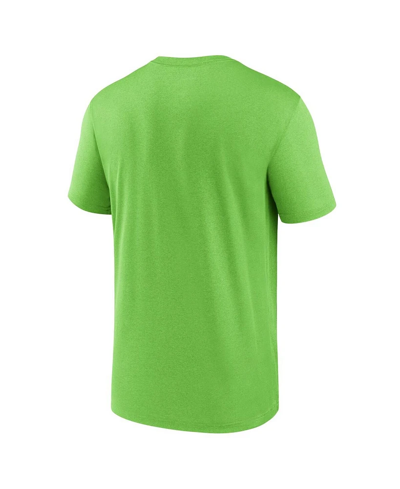 Nike Men's Neon Green Seattle Seahawks Legend Icon Performance T-Shirt