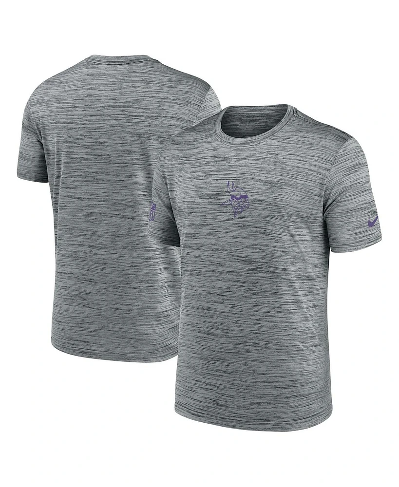 Nike Men's Gray Minnesota Vikings Sideline Velocity Performance T-Shirt