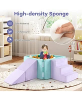 Slickblue Kids 3-in-1 Soft Climbing Blocks Play Set with Foam and Suede Fabric