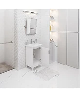 Elsa 20.5 in. W x 16 In. D Bath Vanity in Pure White with Ceramics Vanity Top in White with White Basin