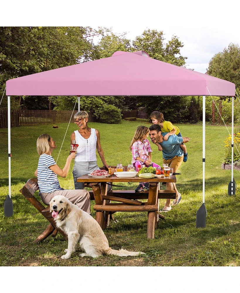 10 X 10 Ft Pop up Canopy Tent with 1 Sidewall and Wheeled Bag
