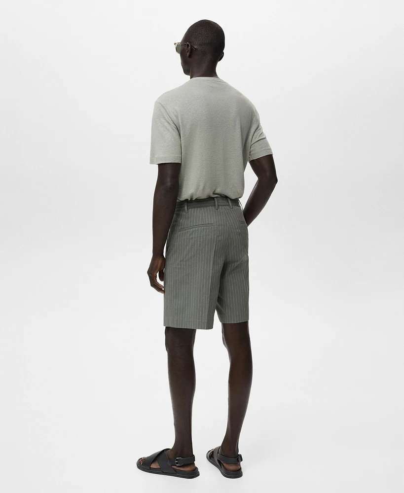 Mango Men's Slim-Fit Chino Cotton Bermuda Shorts