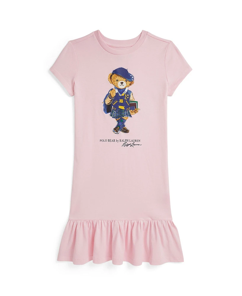 Polo Ralph Lauren Big Girls Bear Cotton Jersey Dress
