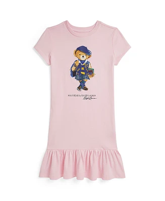 Polo Ralph Lauren Big Girls Bear Cotton Jersey Dress