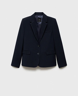 Mango Women's Pinstripe Suit Blazer