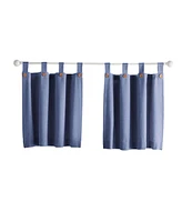 Elrene Home Fashions Tucker Solid Button Window Tier Set
