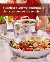 Alva Chef 11" Stainless Steel Frying Pan with Stay-Cool Handle & Induction Ready
