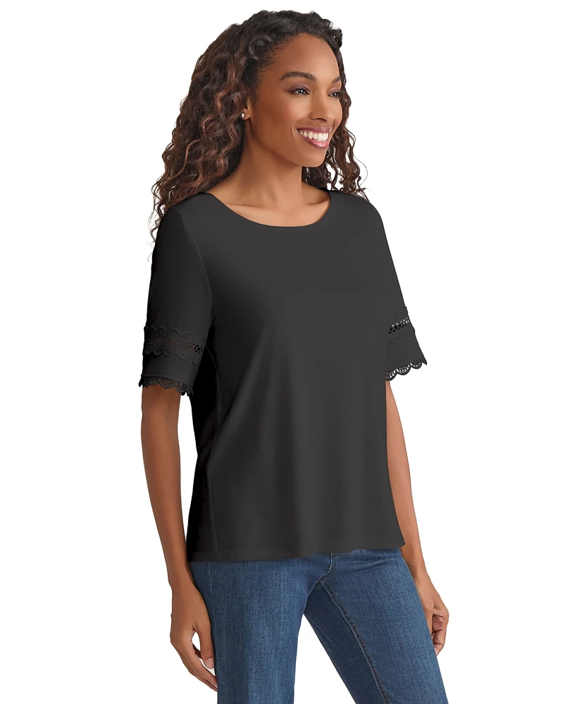 Jones New York Women's Round-Neck Slouchy Blouse