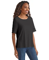 Jones New York Women's Round-Neck Slouchy Blouse