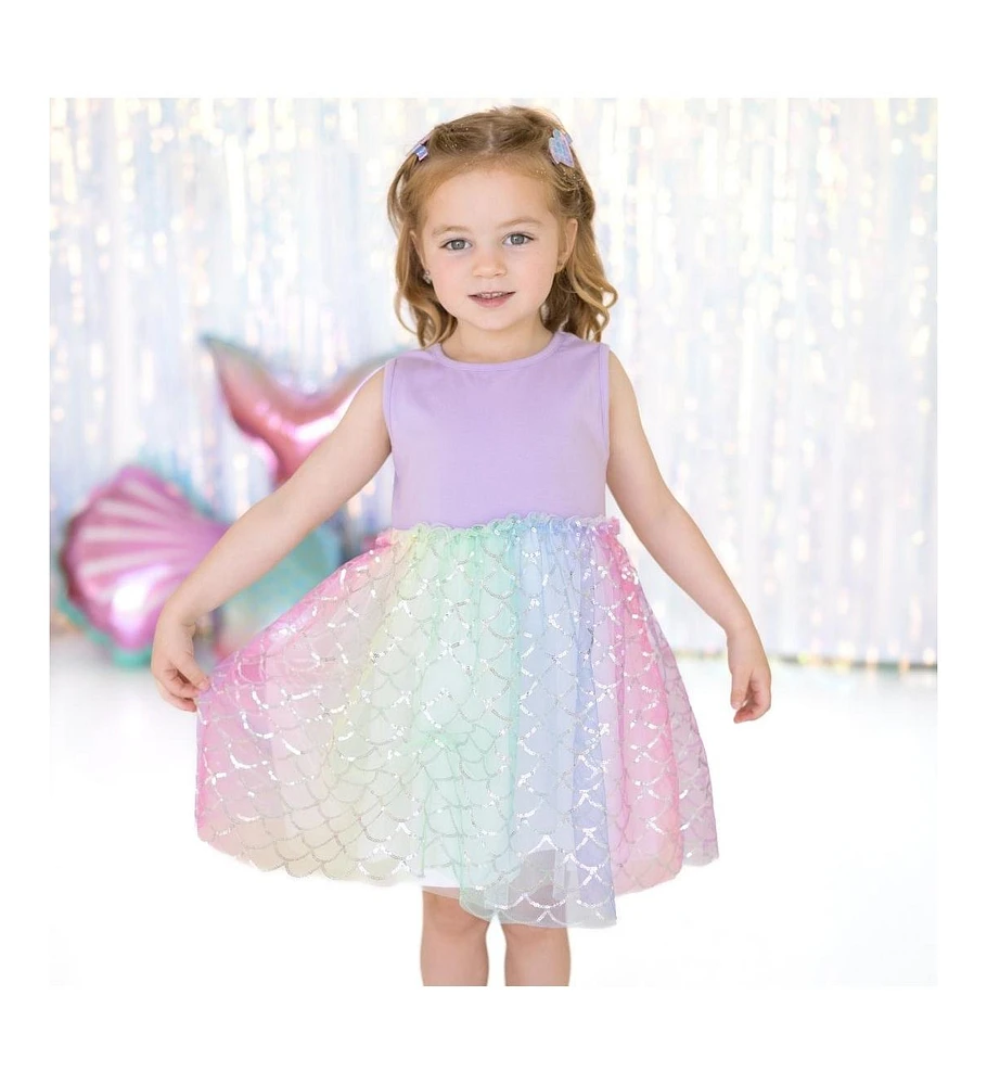 Sweet Wink Little and Big Girls Rainbow Mermaid Tank Tutu Dress