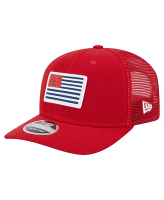 New Era Men's Red Los Angeles Angels Flag 9SEVENTY Stretch-Snap Hat