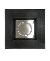 32 in. Outdoor Square Fire Pit -Black