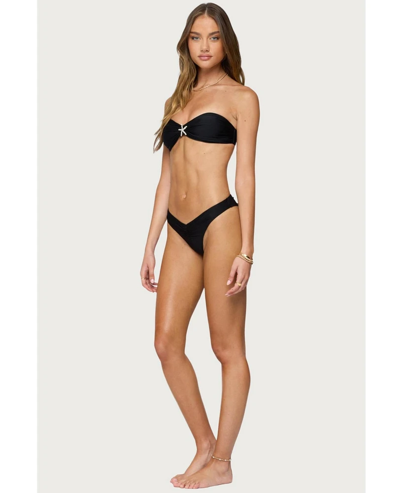 Edikted Women's Starfish Ruched Bikini Bottom
