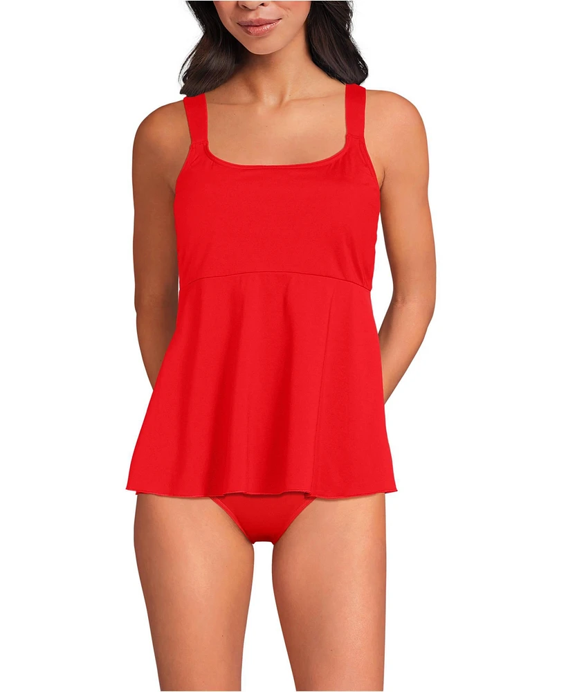 Lands' End Women's Adjustable Scoop Neck Flutter Tankini Top