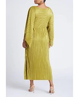 Eloquii Women's Cape Effect Plisse Dress