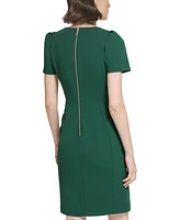 Calvin Klein Women's Short-Sleeve Scuba Sheath Dress