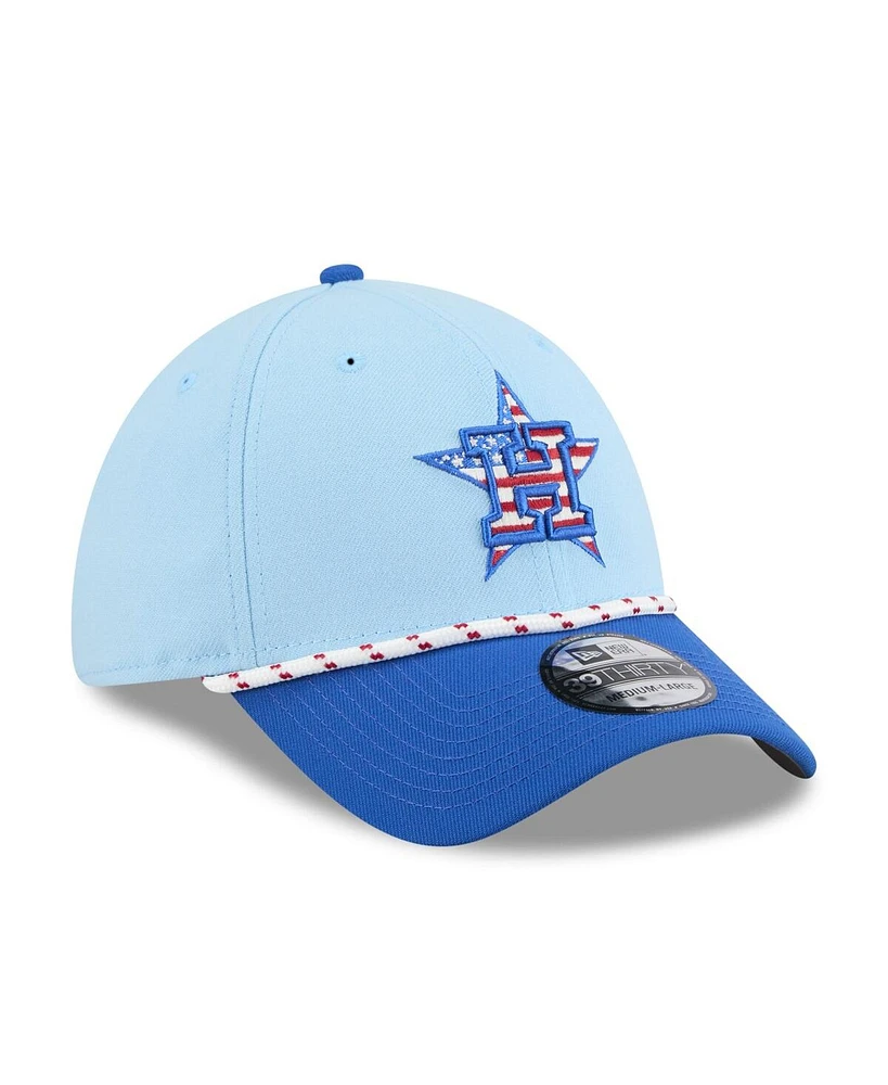 New Era Men's Light Blue/Blue Houston Astros 2025 Fourth of July 39THIRTY Flex Hat