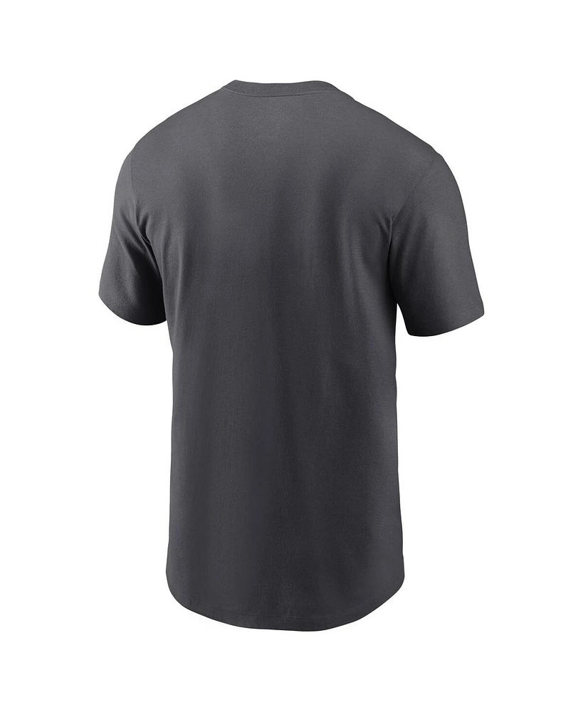 Nike Men's Anthracite Green Bay Packers Logo Essential T-Shirt