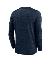 Nike Men's Navy Chicago Bears Sideline Velocity Performance Long Sleeve T-Shirt