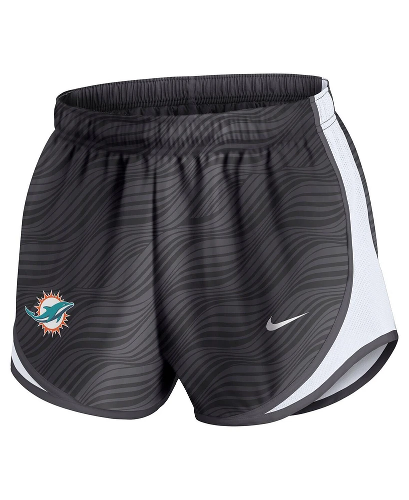 Nike Women's Anthracite Miami Dolphins Tempo Performance Shorts