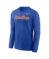 Nike Men's Royal Florida Gators Gator Boys Long Sleeve T-Shirt