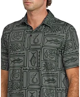 Quiksilver Waterman Men's Regular Fit Fish Block Polo Shirt