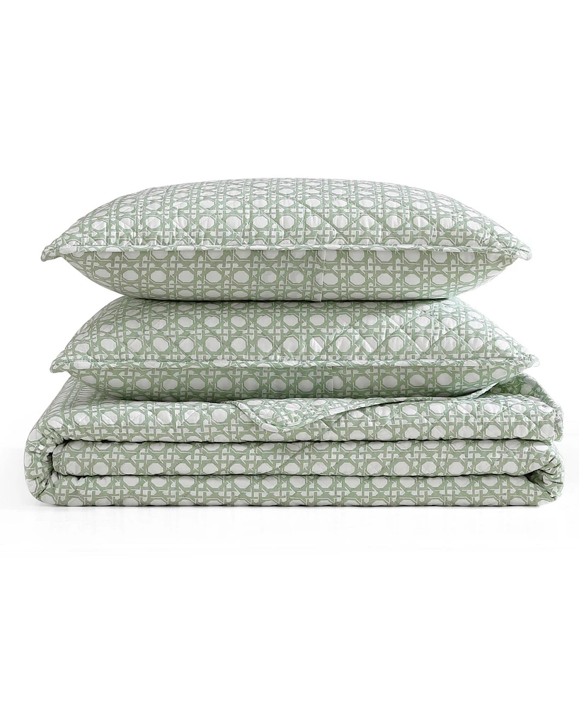 Tommy Bahama Diamond Isle Cotton Reversible 3-Pc. Quilt Set