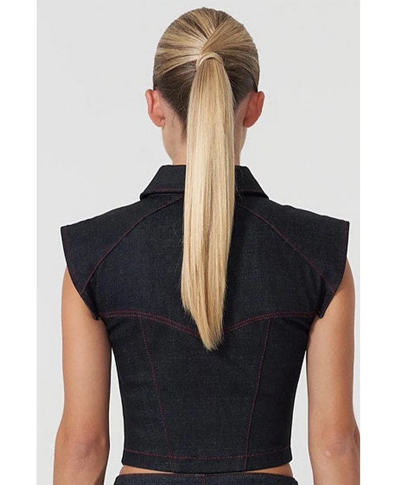 Jendue Women's Davidson Cross Neck Vest