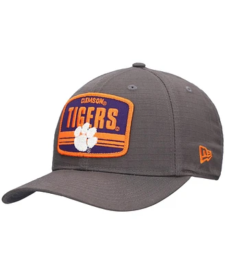 New Era Men's Charcoal Clemson Tigers Team Elevated 9SEVENTY Stretch-Snap Adjustable Hat