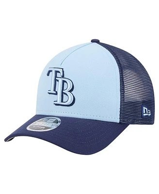 New Era Men's Light Blue/Navy Tampa Bay Rays 2-Tone Color Pack 9FORTY M-Crown A-Frame Adjustable Hat