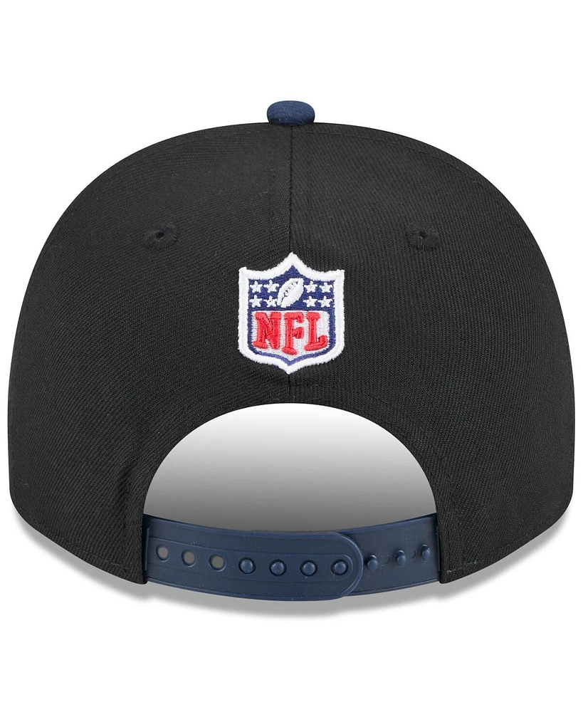 New Era Big Boys and Girls Black/College Navy Seattle Seahawks 2025 Nfl Draft A-Frame 9FIFTY Snapback Hat