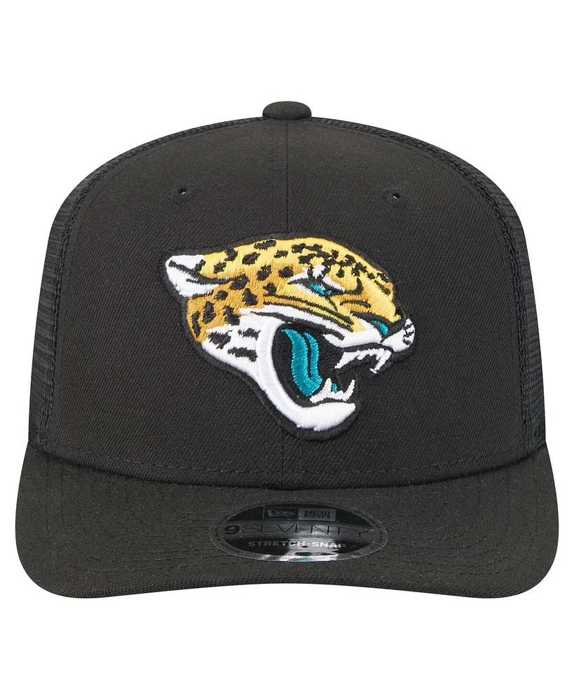 New Era Men's Black Jacksonville Jaguars Team Collection 9SEVENTY Stretch-Snap Adjustable Hat