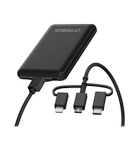 OtterBox Mobile Charging Kit Power Bank 5,000 mAh and 3 in 1 Cable 1m-Black