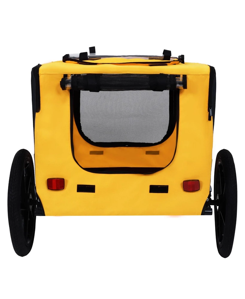Streamdale Furniture Pet Bike Trailer - Folding, Quick Release, Leash