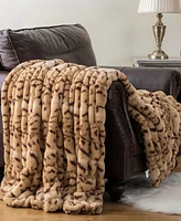Battilo Luxurious Reversible Rabbit Faux Fur Throw