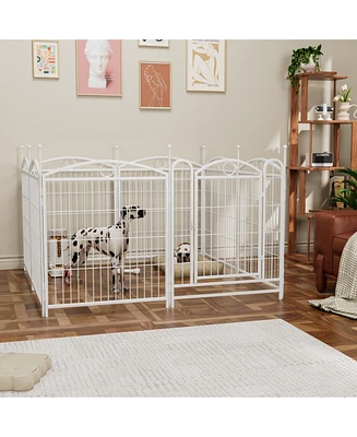 Streamdale Furniture Dog Playpen 32-Inch 8-Panel Metal Pet Fence