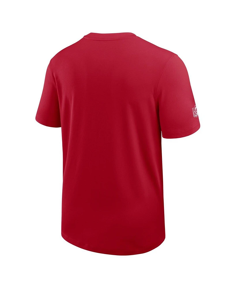 Nike Men's Red Tampa Bay Buccaneers Sideline Uv Performance Coach Shirt
