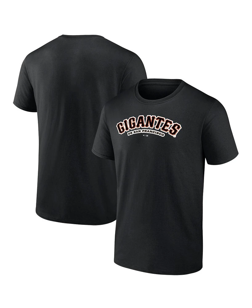 Fanatics Mto Label Men's Black San Francisco Giants Spanish Logo T-Shirt