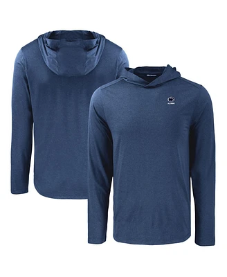 Cutter & Buck Men's Navy Penn State Nittany Lions Coastline Epic Comfort Eco Long Sleeve Hoodie T-Shirt