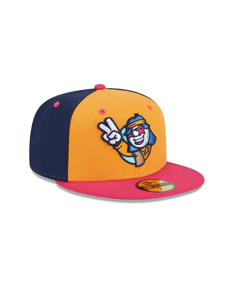 New Era Men's Gold Asheville Tourists Theme Nights 59FIFTY Fitted Hat
