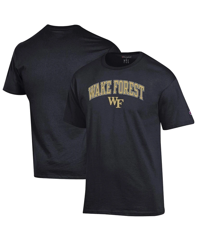 Champion Men's Black Wake Forest Demon Deacons Arched Logo T-Shirt