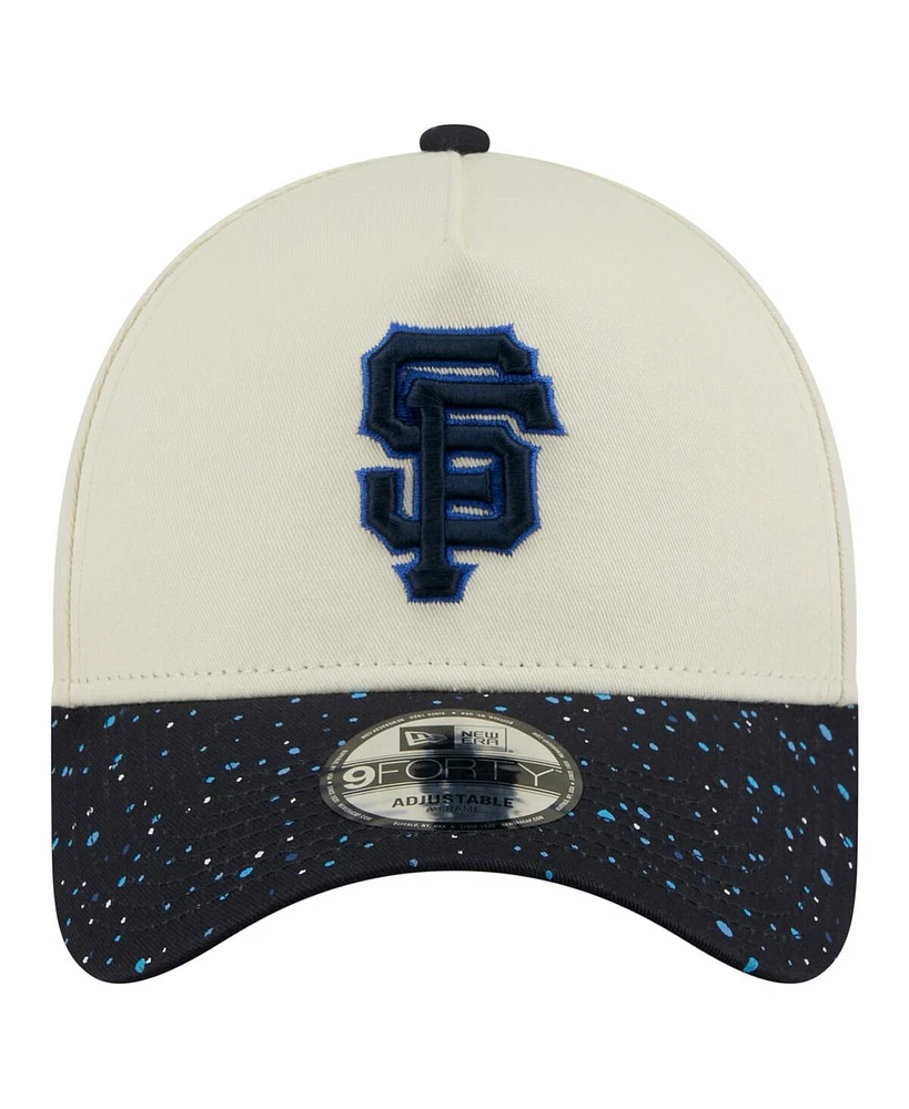New Era Men's Cream San Francisco Giants Speckle A-Frame 9FORTY Adjustable Hat